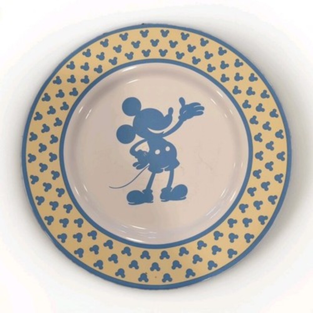 Disney Mickey's Diner Stoneware 3 PC Salad Plates Vintage Discontinued